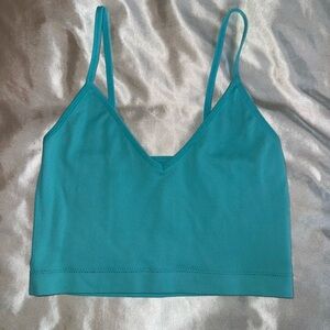 Garage ribbed tank top - green blue